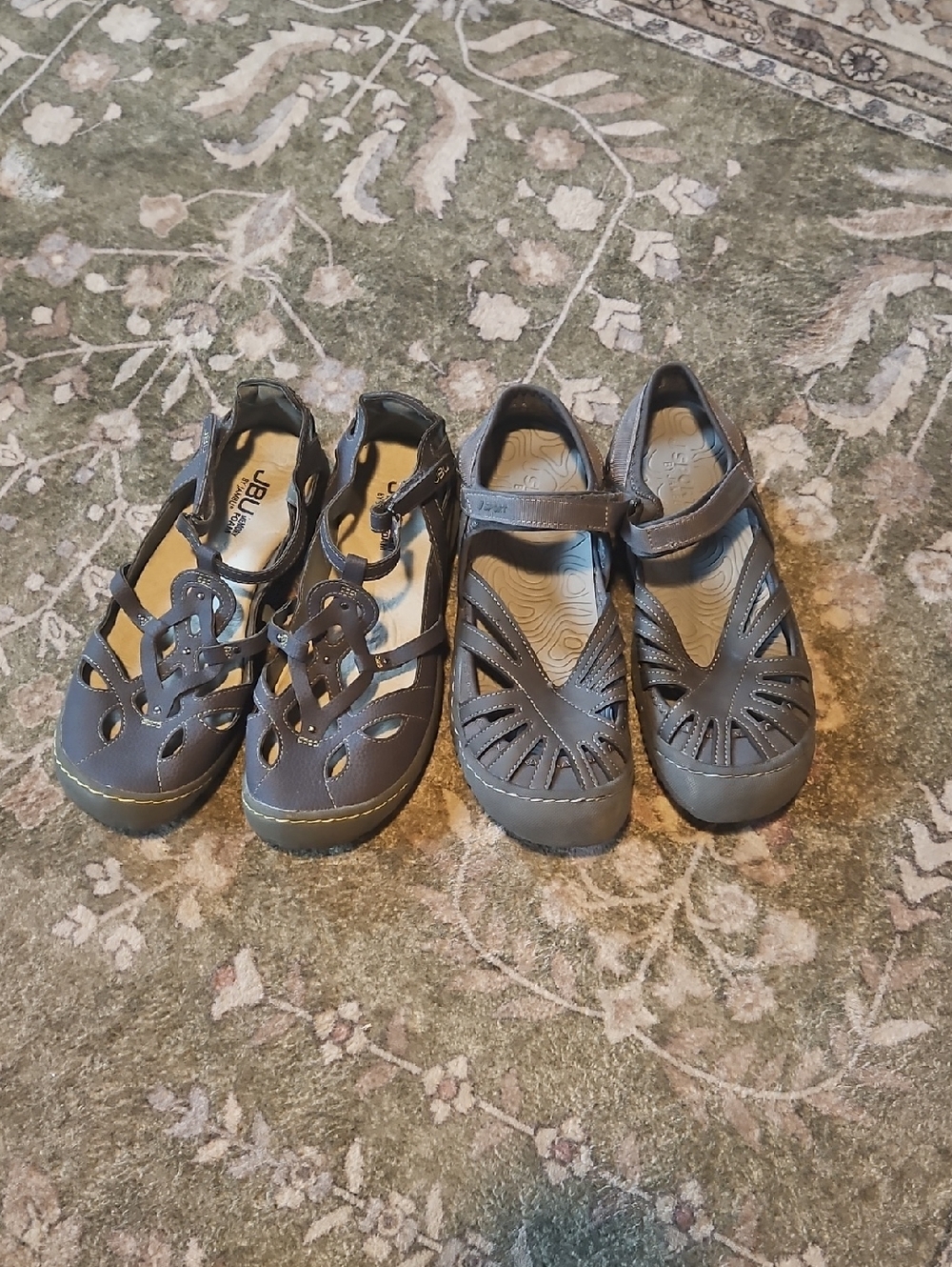 2 Pairs Of Jambu Grey Memory Sandal - Strappy Women's Footwear